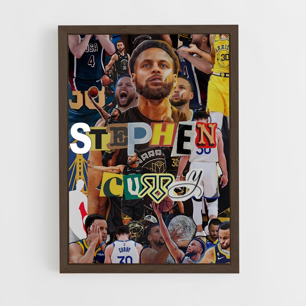 Poster Curry Gold – affiche Basketball (vue 5)